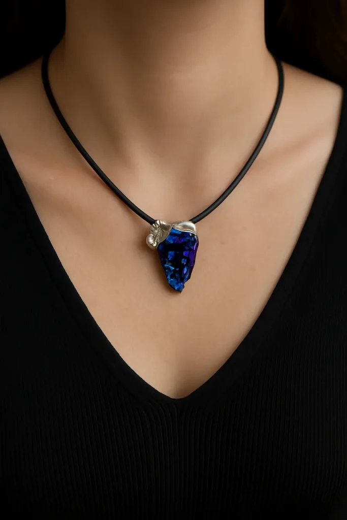 Colgante de vidrio artesanal